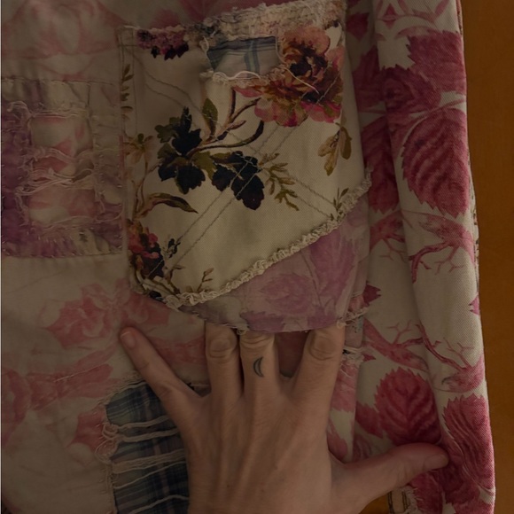 Magnolia Pearl Pink and Cream Floral Trousers - Picture 5 of 5